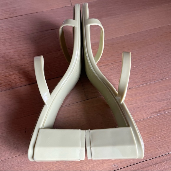 Jeffrey Campbell Jamm Jelly sandals Light Green Block Heel Beach Size 8 Strappy - Picture 10 of 11